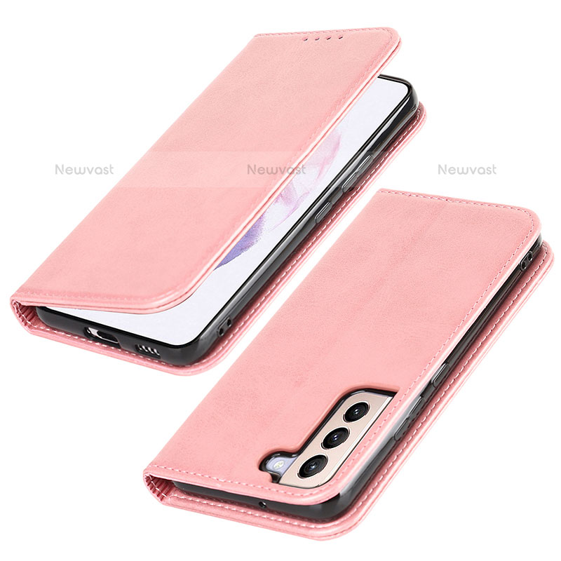 Leather Case Stands Flip Cover Holder D04T for Samsung Galaxy S21 5G