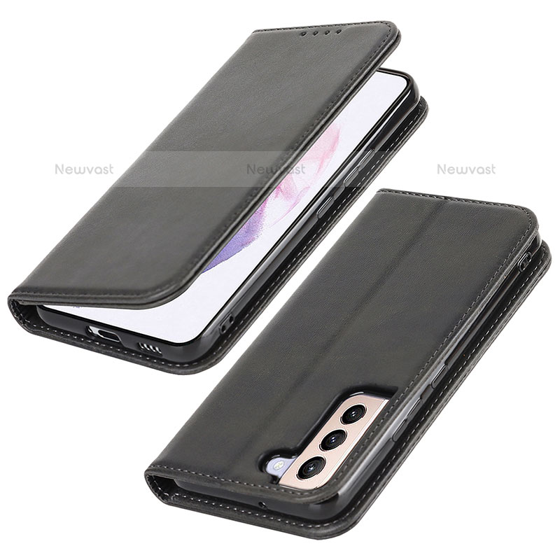 Leather Case Stands Flip Cover Holder D04T for Samsung Galaxy S22 Plus 5G