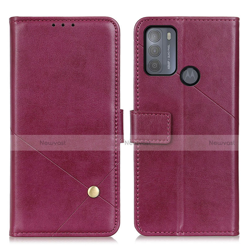 Leather Case Stands Flip Cover Holder D04Y for Motorola Moto G50