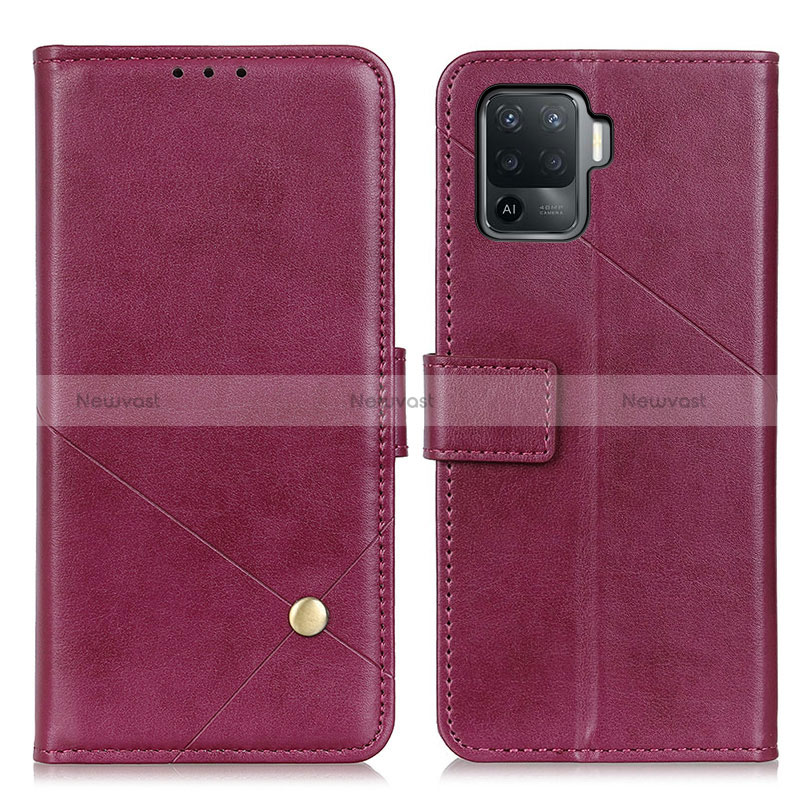 Leather Case Stands Flip Cover Holder D04Y for Oppo Reno5 F