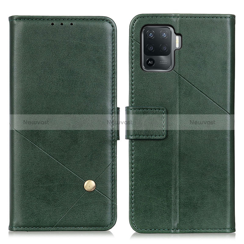 Leather Case Stands Flip Cover Holder D04Y for Oppo Reno5 F