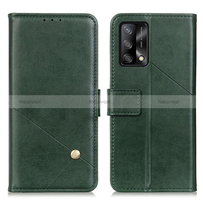 Leather Case Stands Flip Cover Holder D04Y for Oppo Reno6 Lite