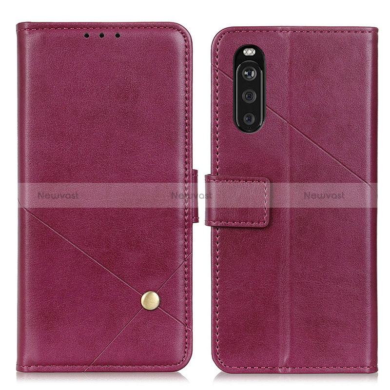 Leather Case Stands Flip Cover Holder D04Y for Sony Xperia 10 III Lite