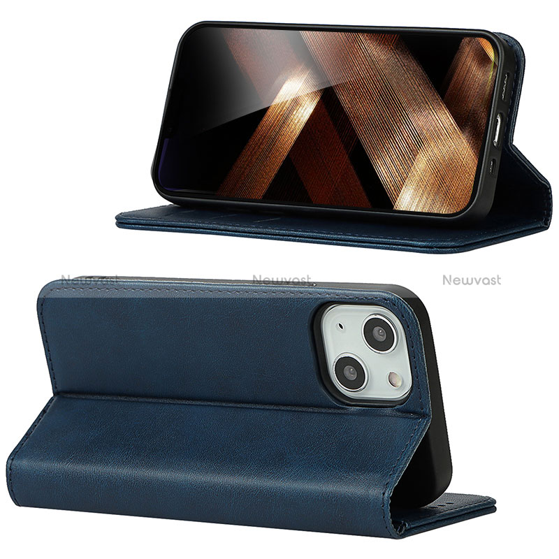 Leather Case Stands Flip Cover Holder D05T for Apple iPhone 13