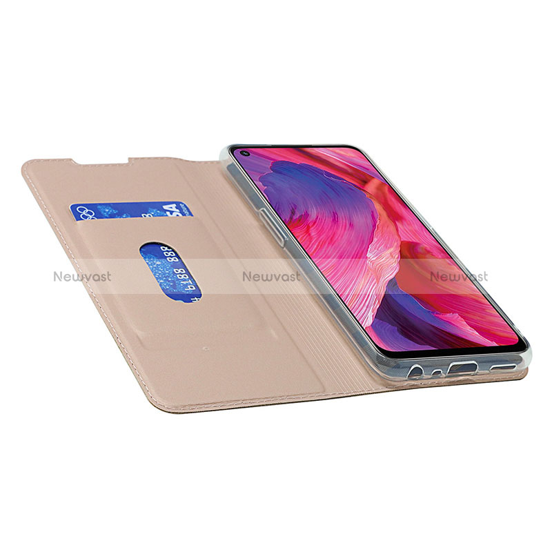 Leather Case Stands Flip Cover Holder D05T for Oppo A74 5G