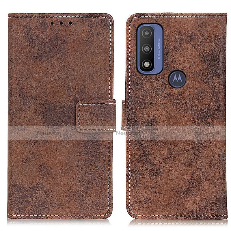 Leather Case Stands Flip Cover Holder D05Y for Motorola Moto G Pure