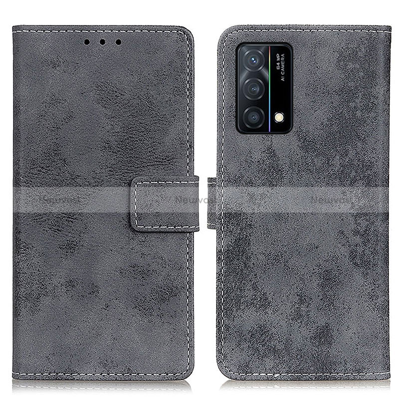 Leather Case Stands Flip Cover Holder D05Y for Oppo K9 5G