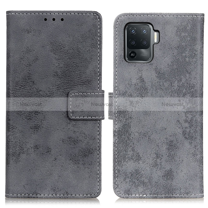 Leather Case Stands Flip Cover Holder D05Y for Oppo Reno5 F