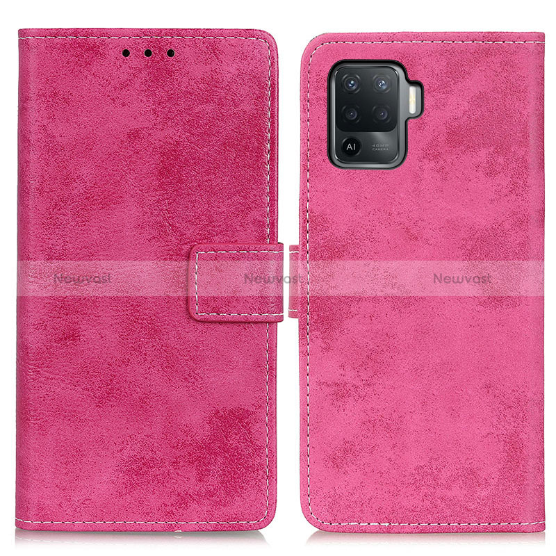 Leather Case Stands Flip Cover Holder D05Y for Oppo Reno5 Lite