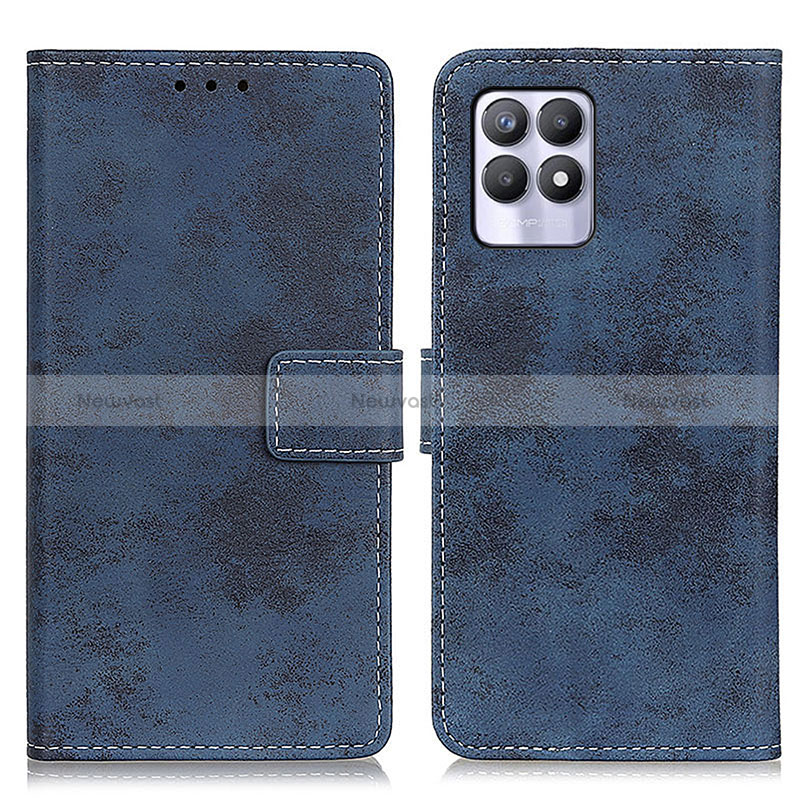 Leather Case Stands Flip Cover Holder D05Y for Realme 8i