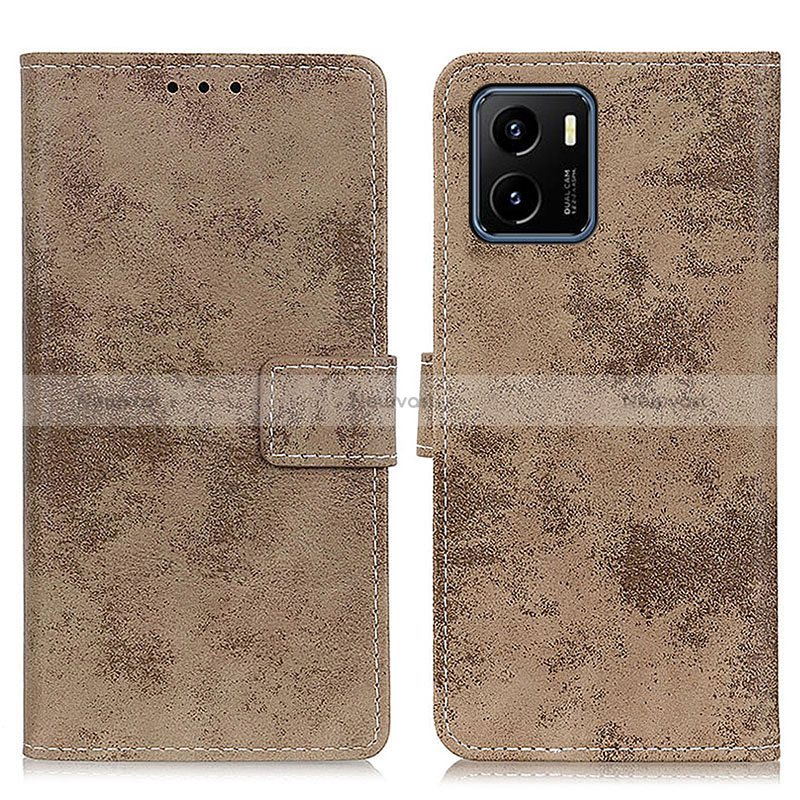 Leather Case Stands Flip Cover Holder D05Y for Vivo Y10 t1 Khaki