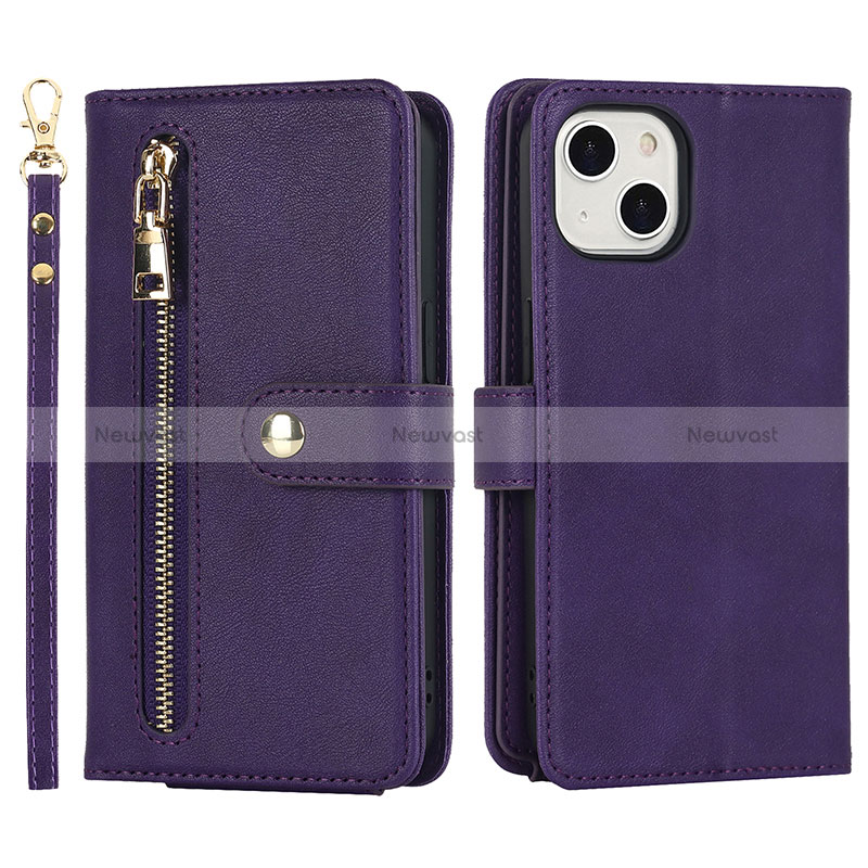 Leather Case Stands Flip Cover Holder D06T for Apple iPhone 14 Plus