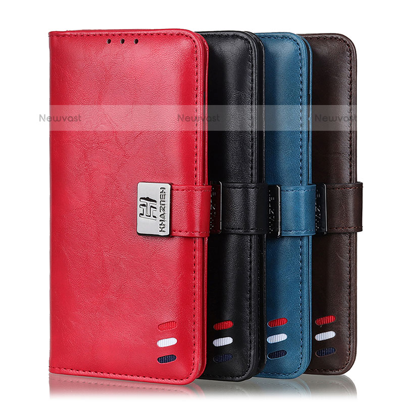 Leather Case Stands Flip Cover Holder D06Y for OnePlus Nord N200 5G