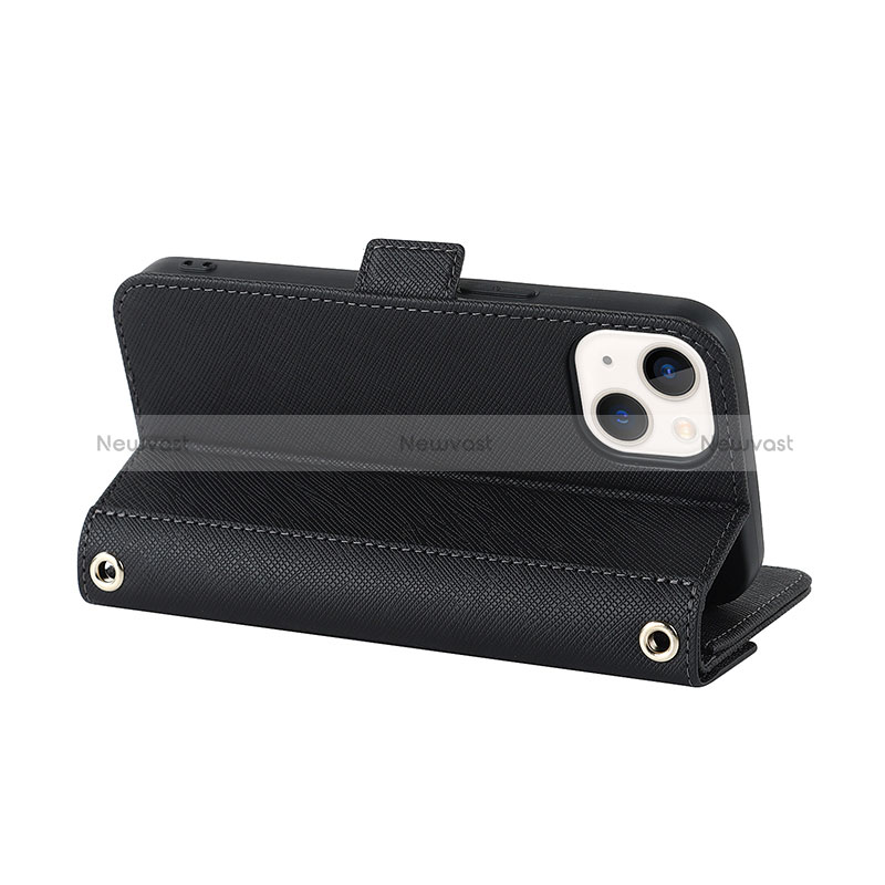 Leather Case Stands Flip Cover Holder D07T for Apple iPhone 14 Plus