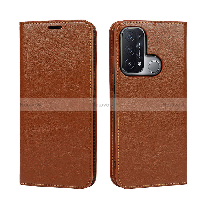 Leather Case Stands Flip Cover Holder D07T for Oppo Reno5 A