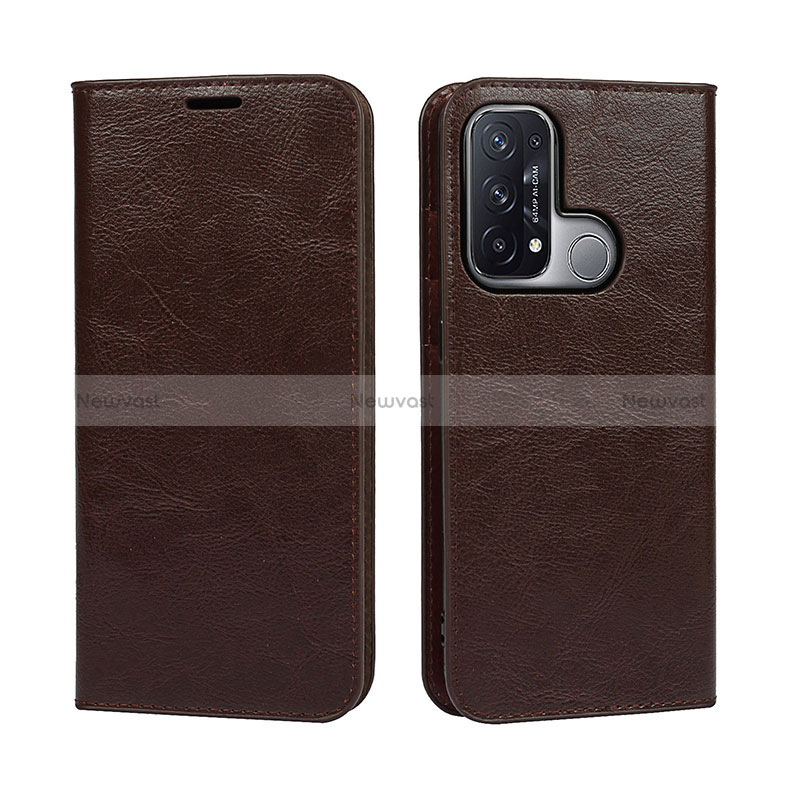 Leather Case Stands Flip Cover Holder D07T for Oppo Reno5 A