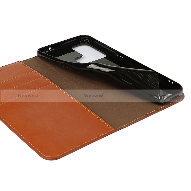 Leather Case Stands Flip Cover Holder D07T for Oppo Reno5 A