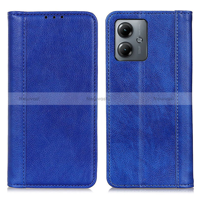 Leather Case Stands Flip Cover Holder D07Y for Motorola Moto G14