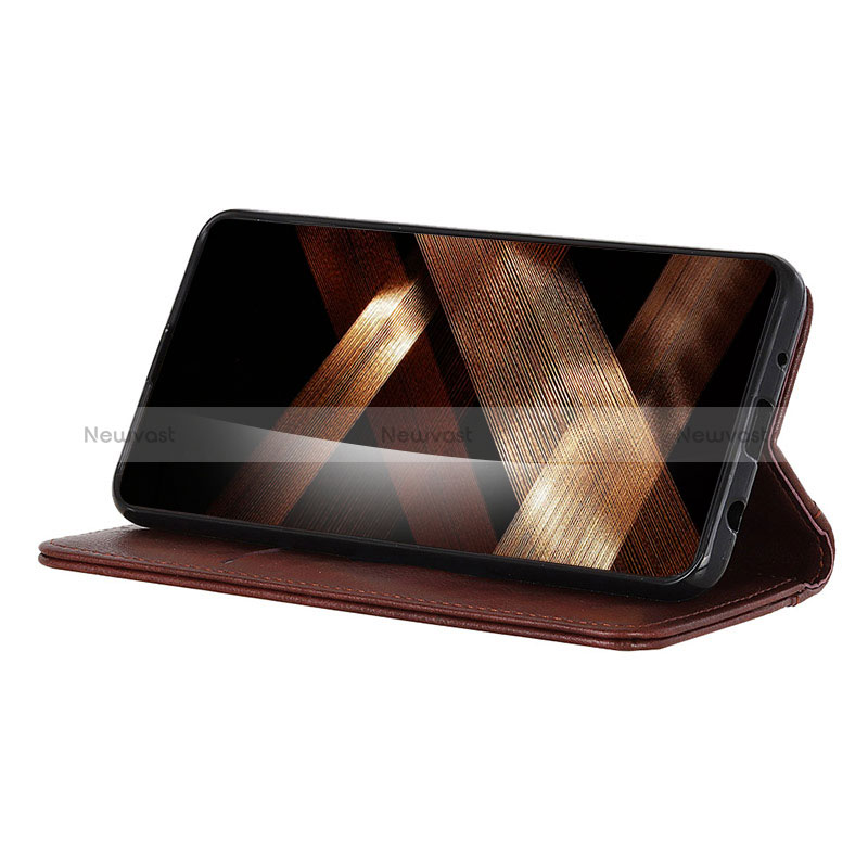 Leather Case Stands Flip Cover Holder D07Y for Motorola Moto G54 5G