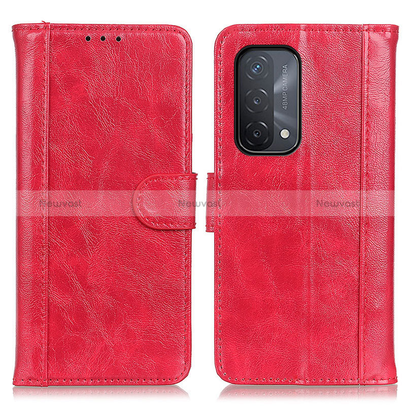 Leather Case Stands Flip Cover Holder D07Y for Oppo A54 5G