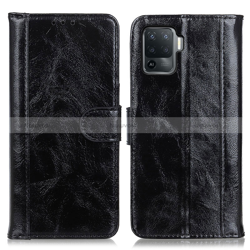 Leather Case Stands Flip Cover Holder D07Y for Oppo Reno5 Lite