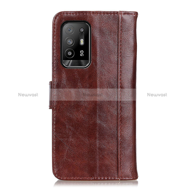 Leather Case Stands Flip Cover Holder D07Y for Oppo Reno5 Z 5G