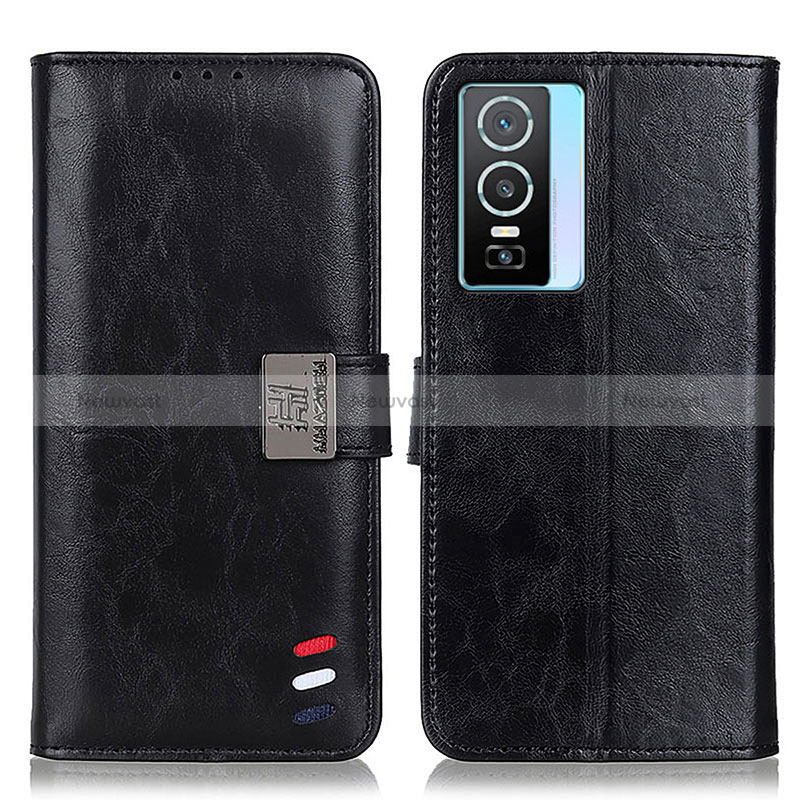 Leather Case Stands Flip Cover Holder D07Y for Vivo Y74s 5G