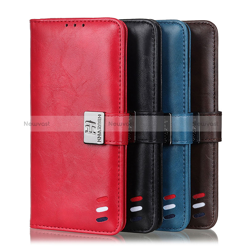 Leather Case Stands Flip Cover Holder D07Y for Vivo Y76s 5G
