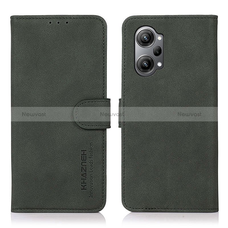 Leather Case Stands Flip Cover Holder D08Y for Oppo K10 Pro 5G Green