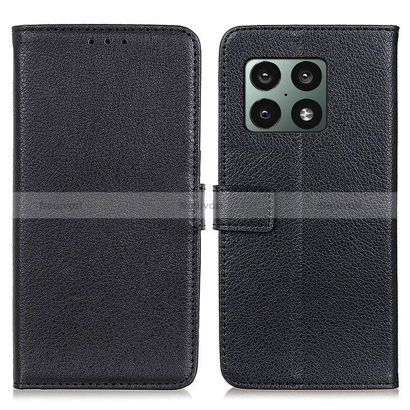 Leather Case Stands Flip Cover Holder D09Y for OnePlus 10 Pro 5G Black