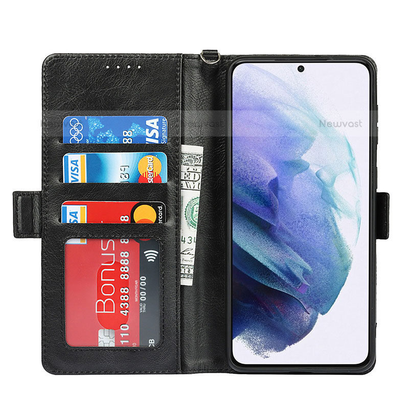 Leather Case Stands Flip Cover Holder D10T for Samsung Galaxy S21 FE 5G