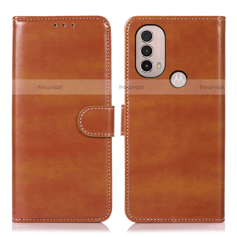 Leather Case Stands Flip Cover Holder D10Y for Motorola Moto E20