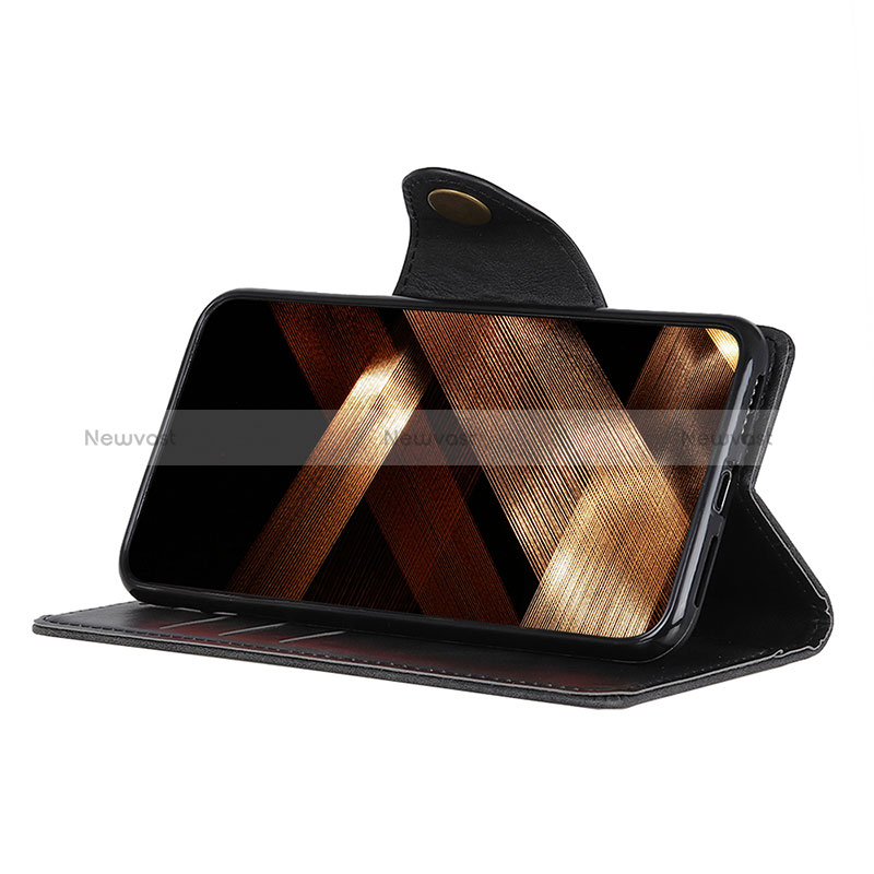 Leather Case Stands Flip Cover Holder D10Y for Motorola Moto G53j 5G