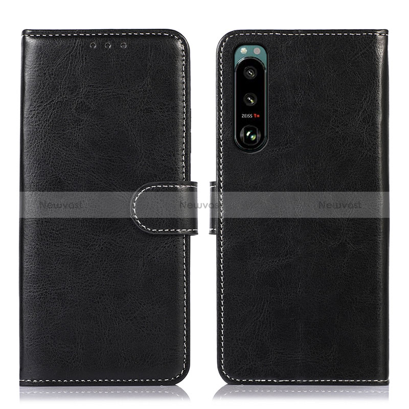 Leather Case Stands Flip Cover Holder D10Y for Sony Xperia 5 III SO-53B