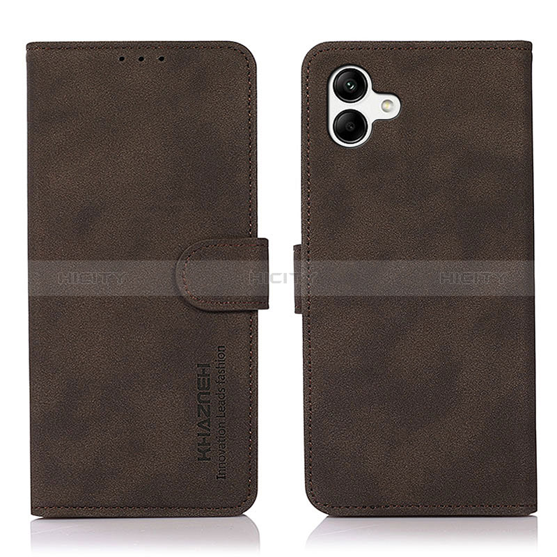 Leather Case Stands Flip Cover Holder D11Y for Samsung Galaxy F04 Brown