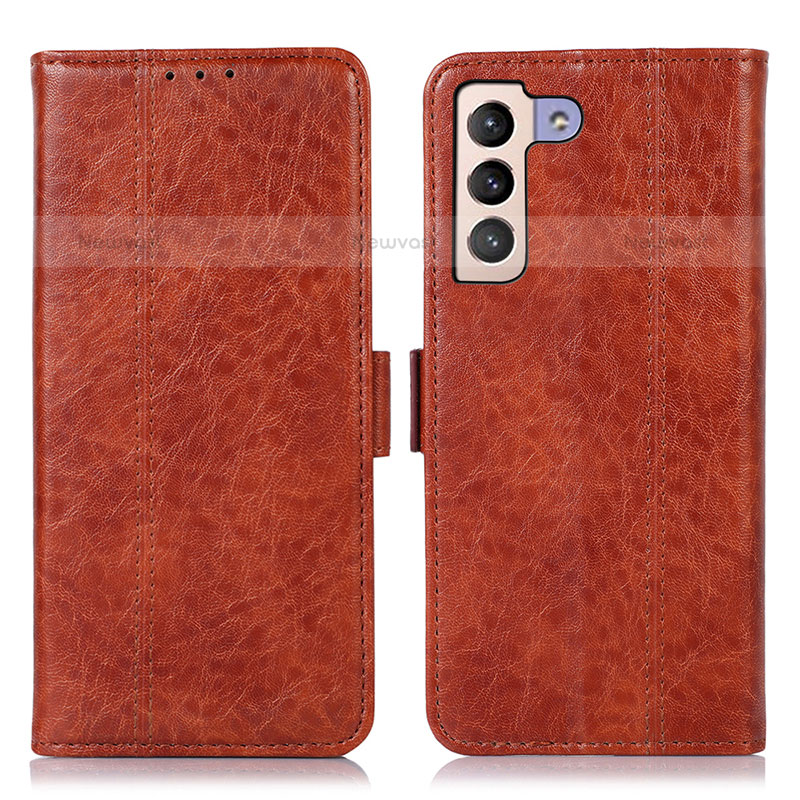 Leather Case Stands Flip Cover Holder D11Y for Samsung Galaxy S21 Plus 5G