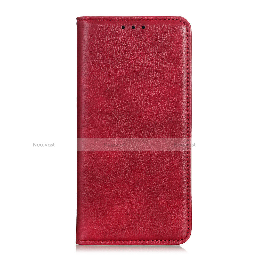 Leather Case Stands Flip Cover Holder for Alcatel 3L Red