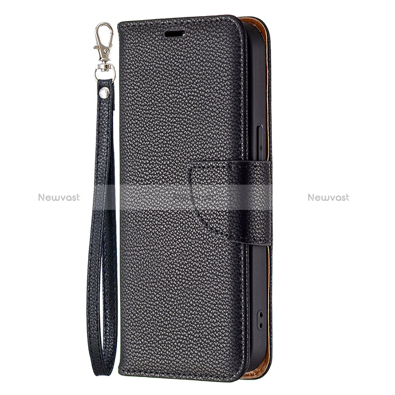 Leather Case Stands Flip Cover Holder for Apple iPhone 14 Pro Max Black