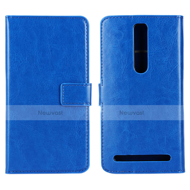 Leather Case Stands Flip Cover Holder for Asus Zenfone 2 ZE551ML ZE550ML Blue