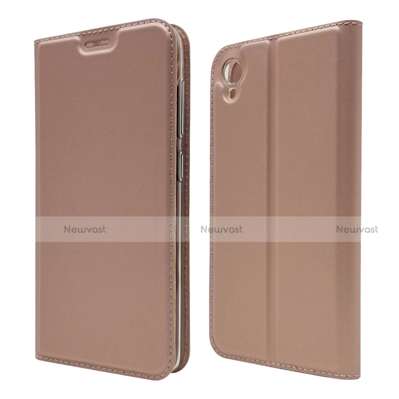 Leather Case Stands Flip Cover Holder for Asus ZenFone Live L1 ZA550KL Rose Gold