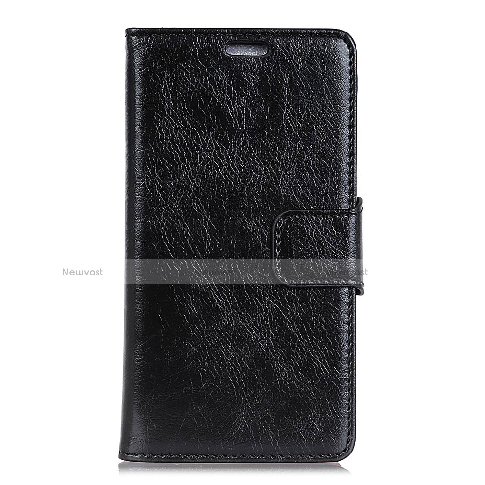 Leather Case Stands Flip Cover Holder for BQ Aquaris C Black