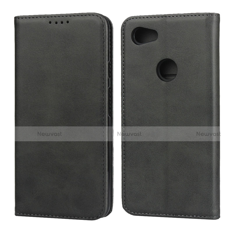 Leather Case Stands Flip Cover Holder for Google Pixel 3a XL Black