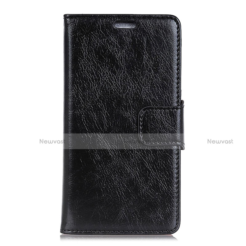 Leather Case Stands Flip Cover Holder for HTC U12 Plus Black