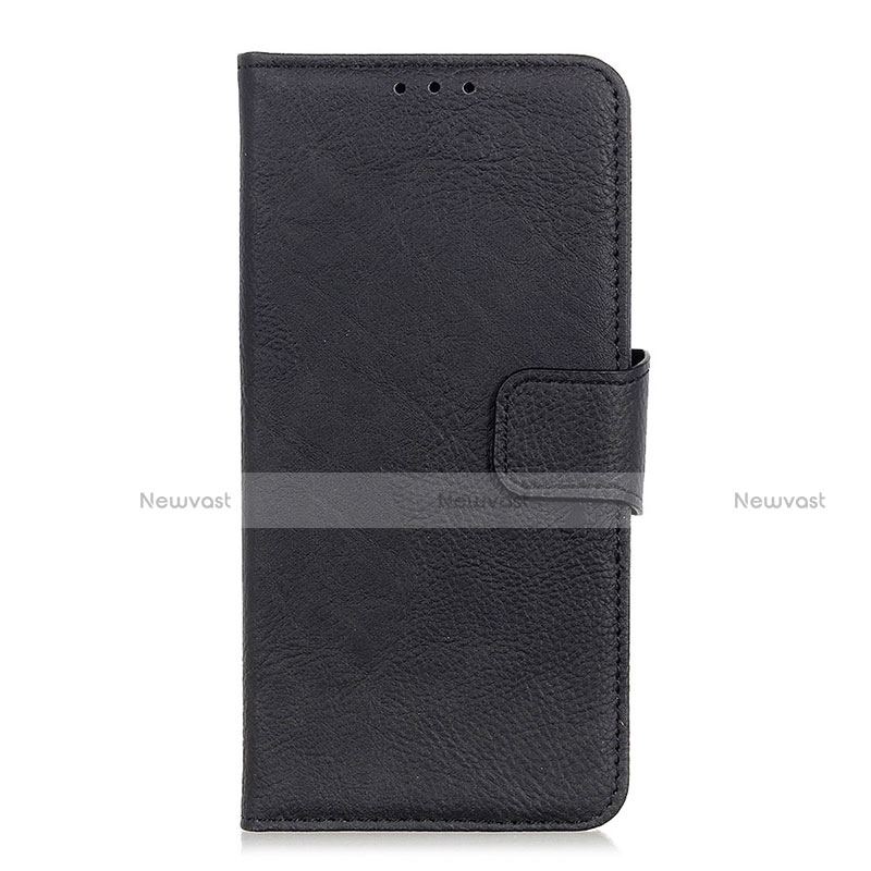 Leather Case Stands Flip Cover Holder for HTC U19E Black