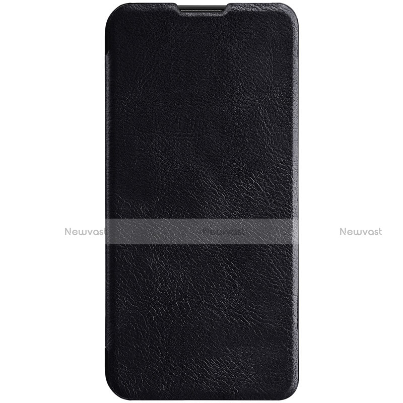 Leather Case Stands Flip Cover Holder for Huawei Honor 20E Black