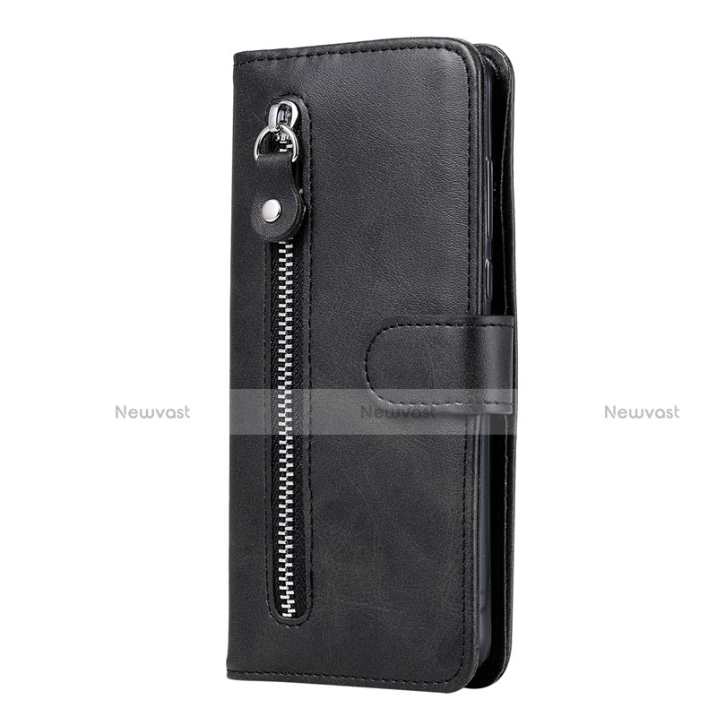 Leather Case Stands Flip Cover Holder for Huawei Honor 9A Black