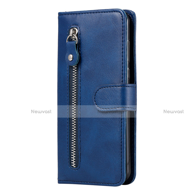 Leather Case Stands Flip Cover Holder for Huawei Honor 9A Blue