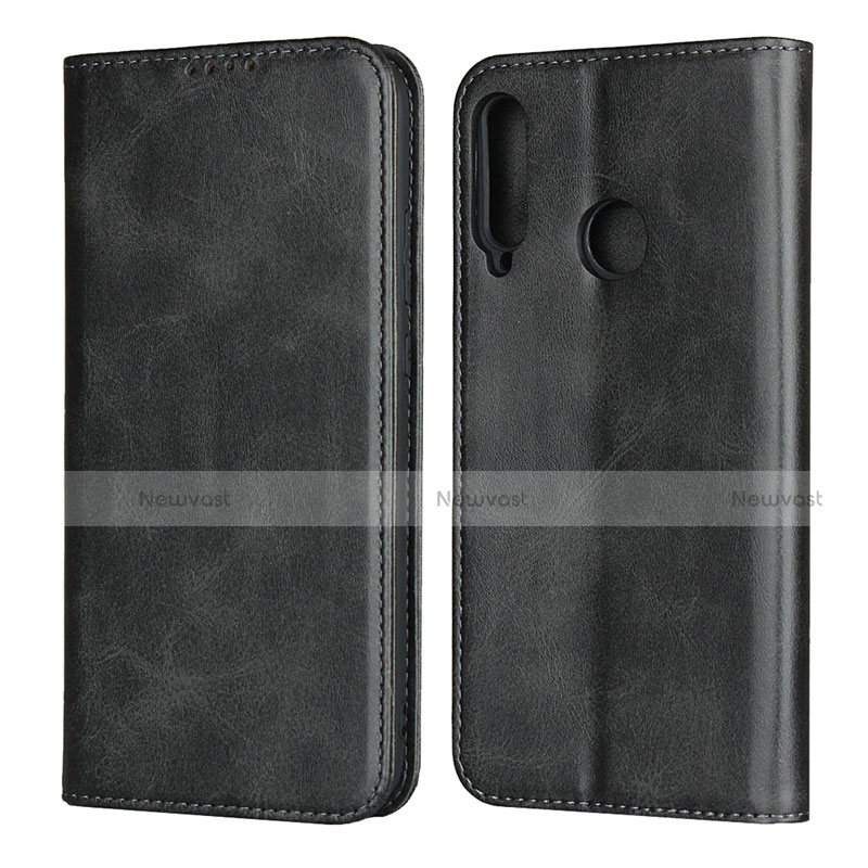 Leather Case Stands Flip Cover Holder for Huawei Honor 9C Black