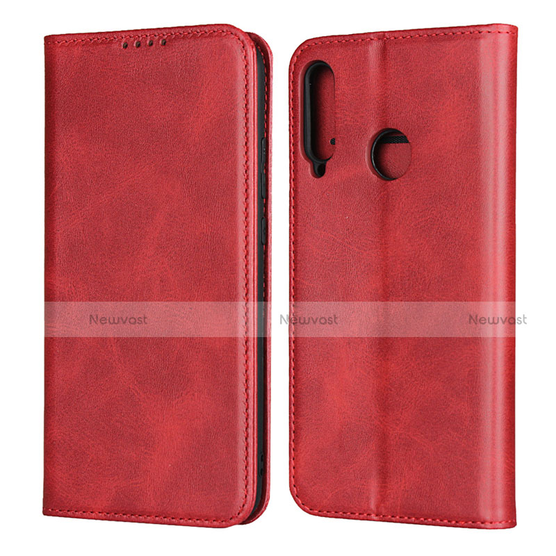 Leather Case Stands Flip Cover Holder for Huawei Honor 9C Red