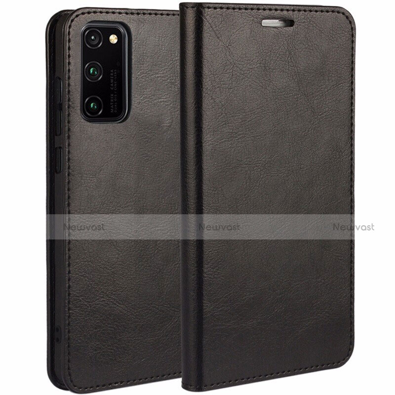 Leather Case Stands Flip Cover Holder for Huawei Honor View 30 Pro 5G Black